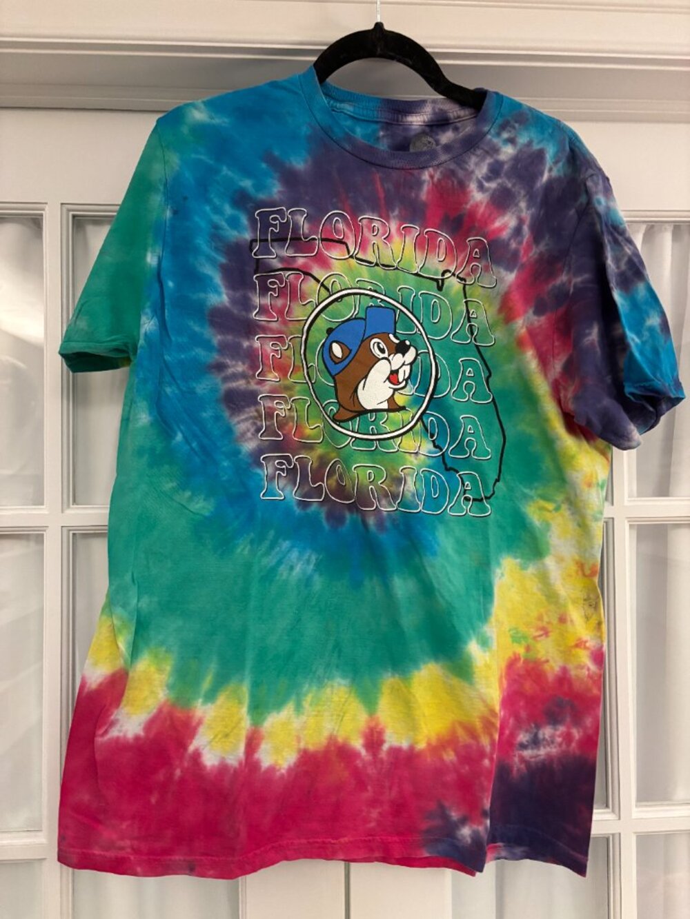 Buc-ees Graphic Tie-dye Beaver Florida T-Shirt NEW